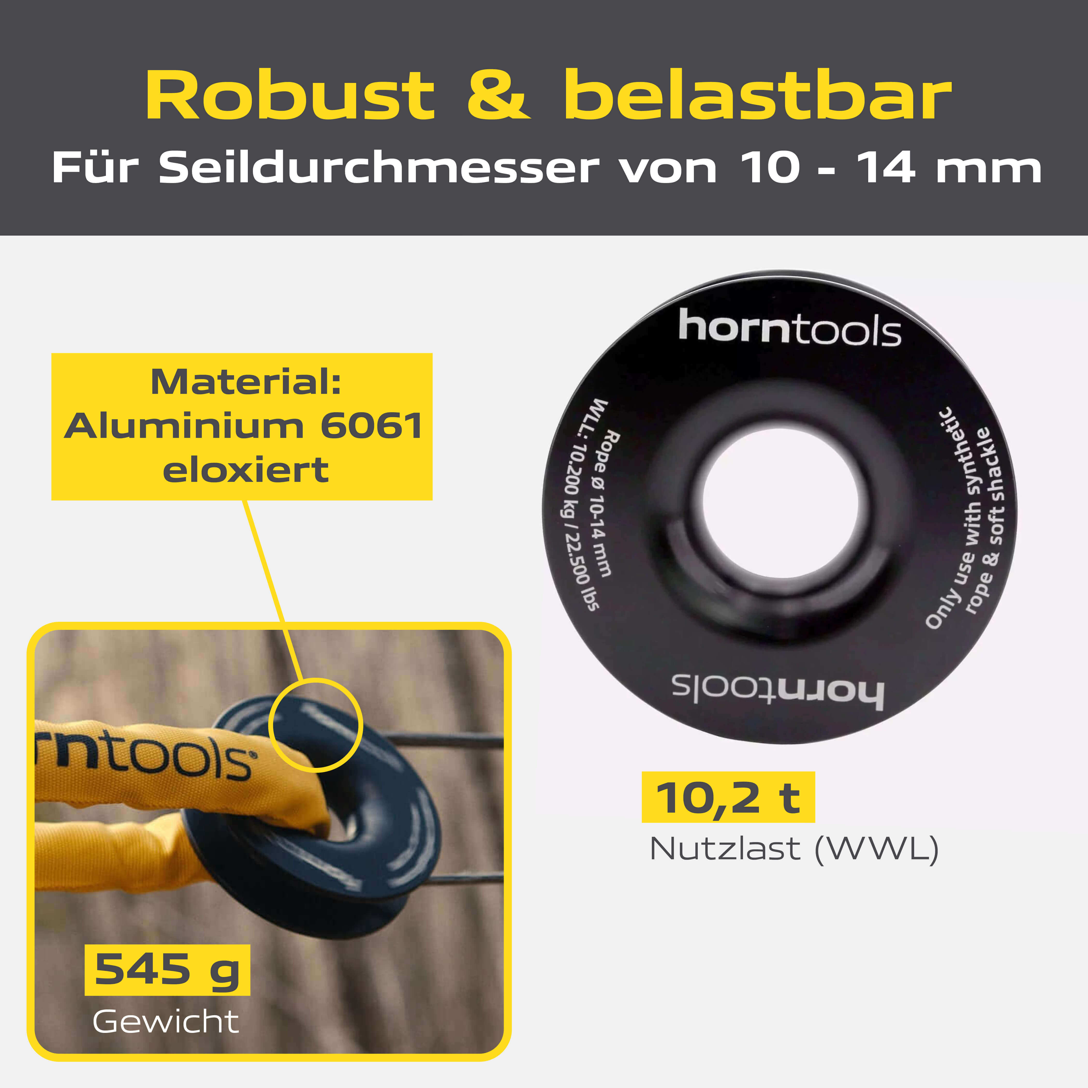 Umlenkrolle / Winch Ring 10.000 kg