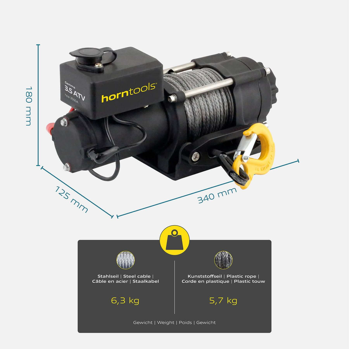 Electric Winch Gamma 1.6 tons