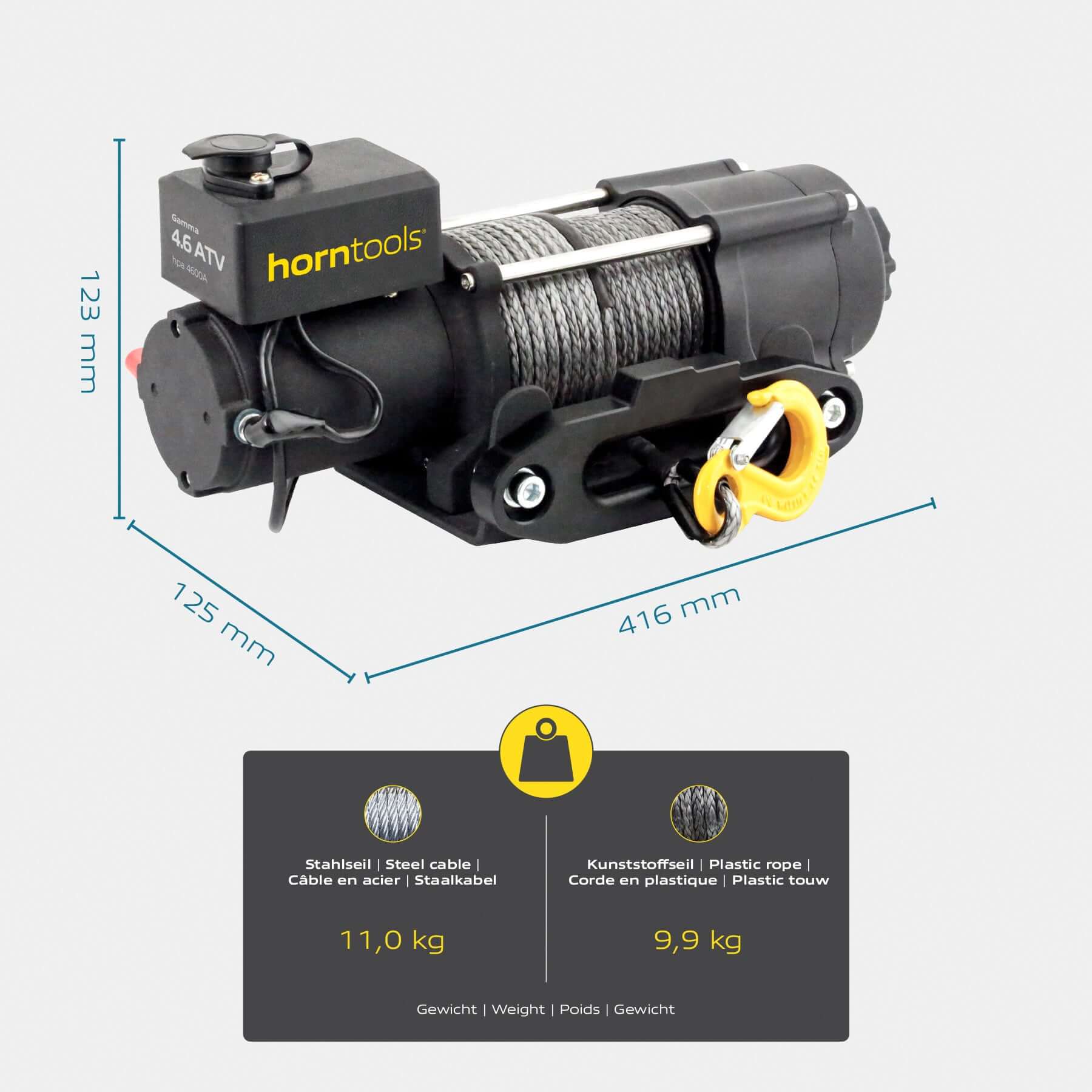 Elektrische Seilwinde Gamma 2,0 Tonnen