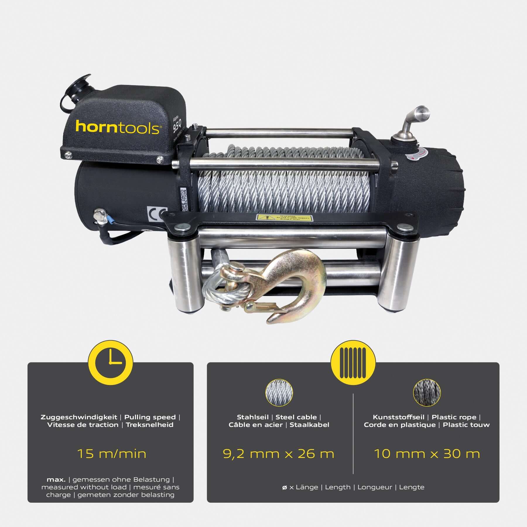 Elektrische Seilwinde 4,3 Tonnen Alpha Quick