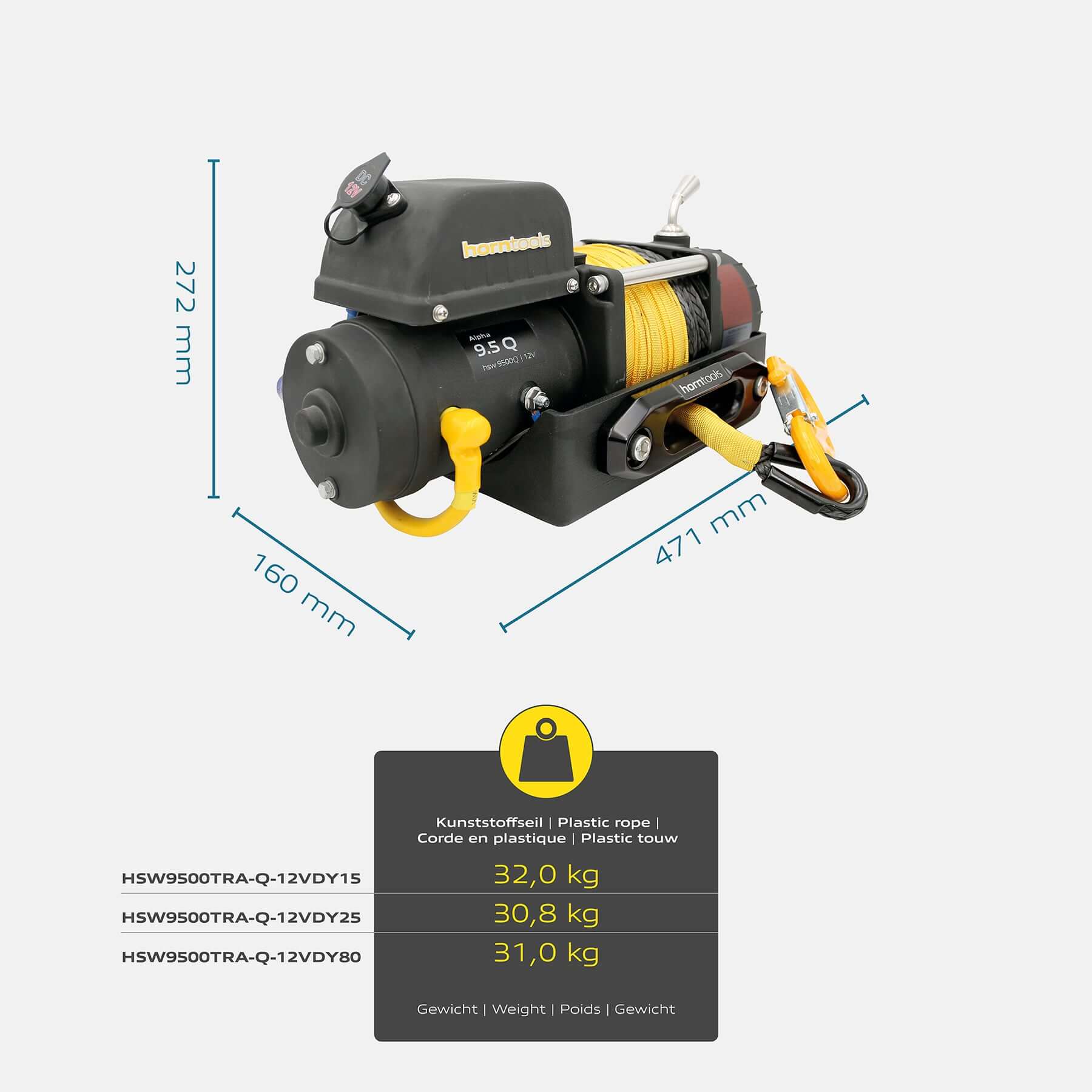 Winch Alpha 4.3 tons Quick Compact