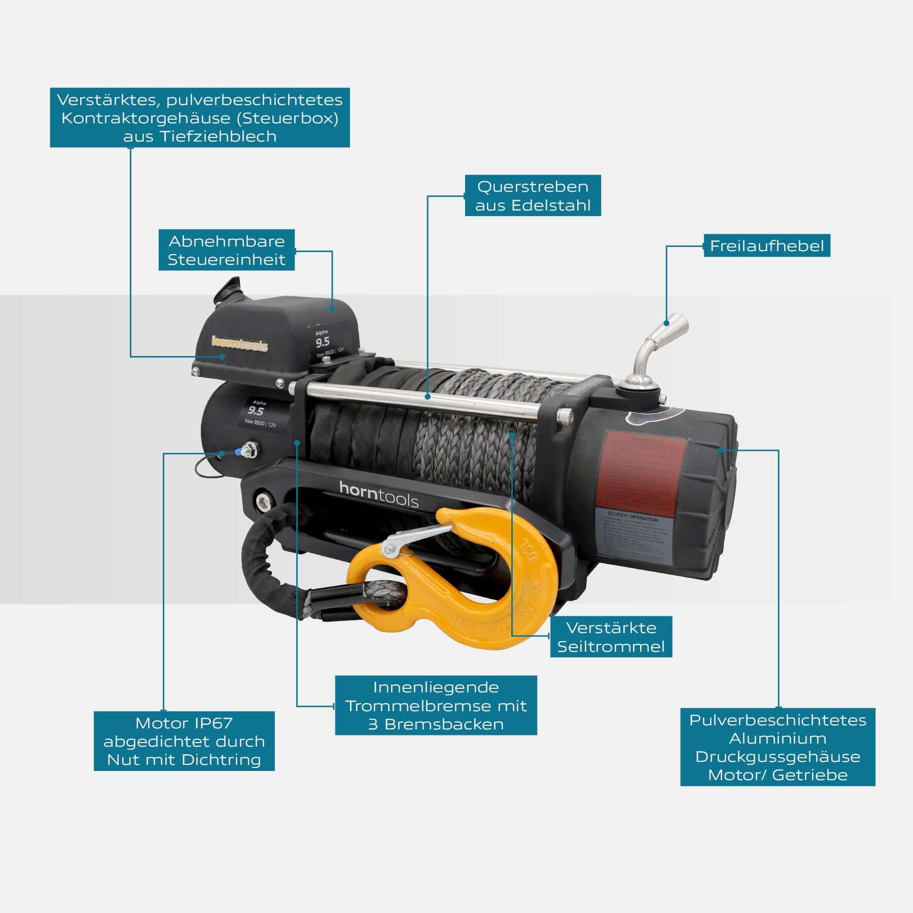 Elektrische Seilwinde Alpha 4,3 Tonnen