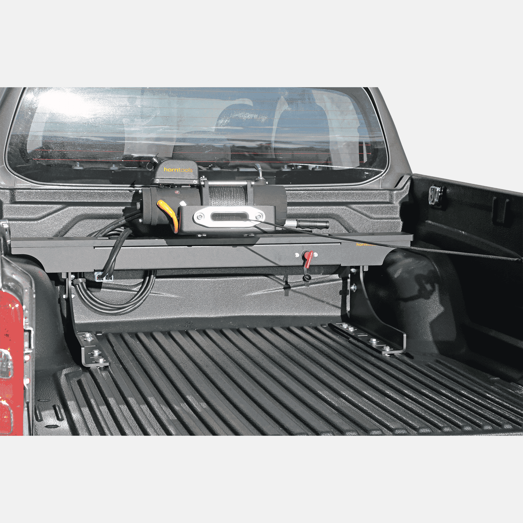 Heckwindenträger für Pickups mit Seilwinde und Kunststoffseil