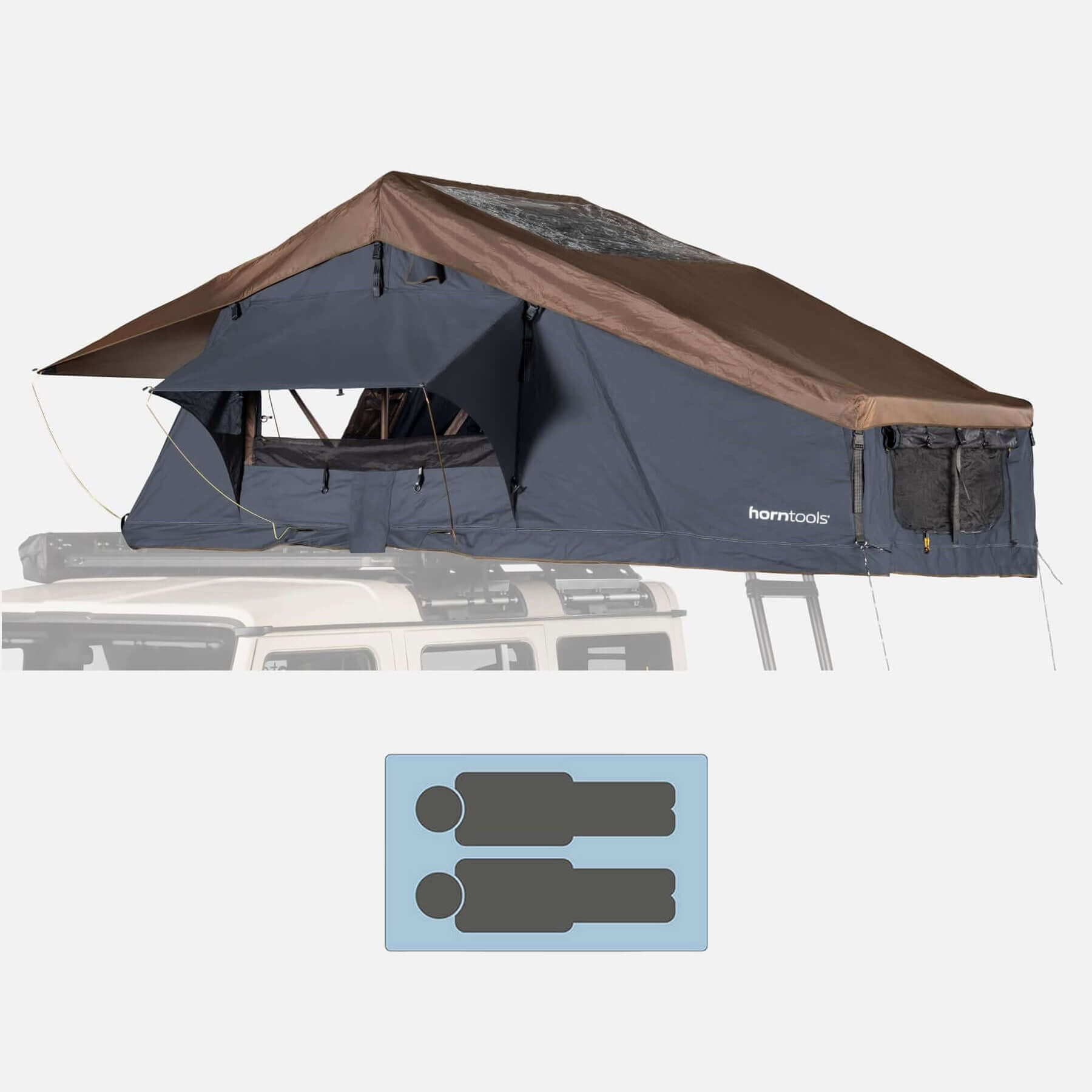 Daktent Elements Gen II voor 2 personen - 140 cm - Kleur Ocean